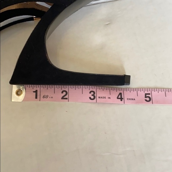 𝅺bcbg Shoes Black Clodin-X Heels 7 1/2 M Strappy Peep Toe New Without Box - Picture 9 of 11